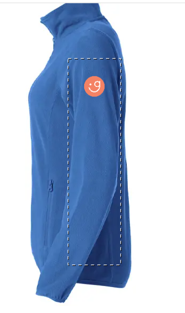 fleece navy, kobalt, sunshine, heart - Afbeelding 3