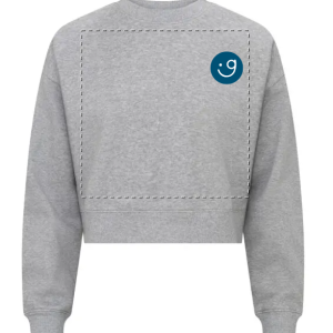 cropped grijze sweater